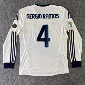 Real Madrid Local 12-13  Sergio Ramos #4 Manga Larga