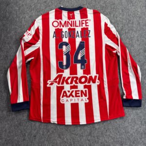 Chivas Local 24-25 Armando "Hormiga" González #34 Manga Larga Versión Jugador
