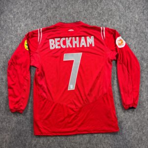 Inglaterra Visita 2004 David Beckham #7 Manga Larga